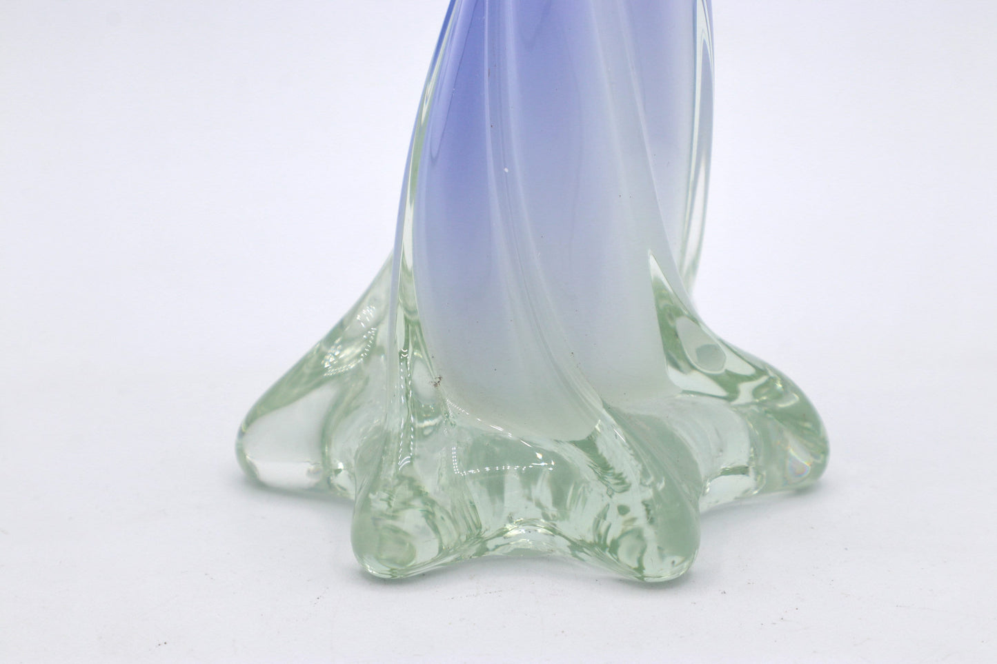 Vintage Murano Swirl Vase Lila Lavendel Flieder Lilac Glas Weiß Milchglas Opalglas Danish Pastel Barovier Toso Tonelli Lattimo Filigrana