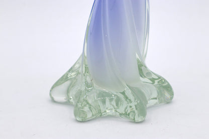 Vintage Murano Swirl Vase Lila Lavendel Flieder Lilac Glas Weiß Milchglas Opalglas Danish Pastel Barovier Toso Tonelli Lattimo Filigrana