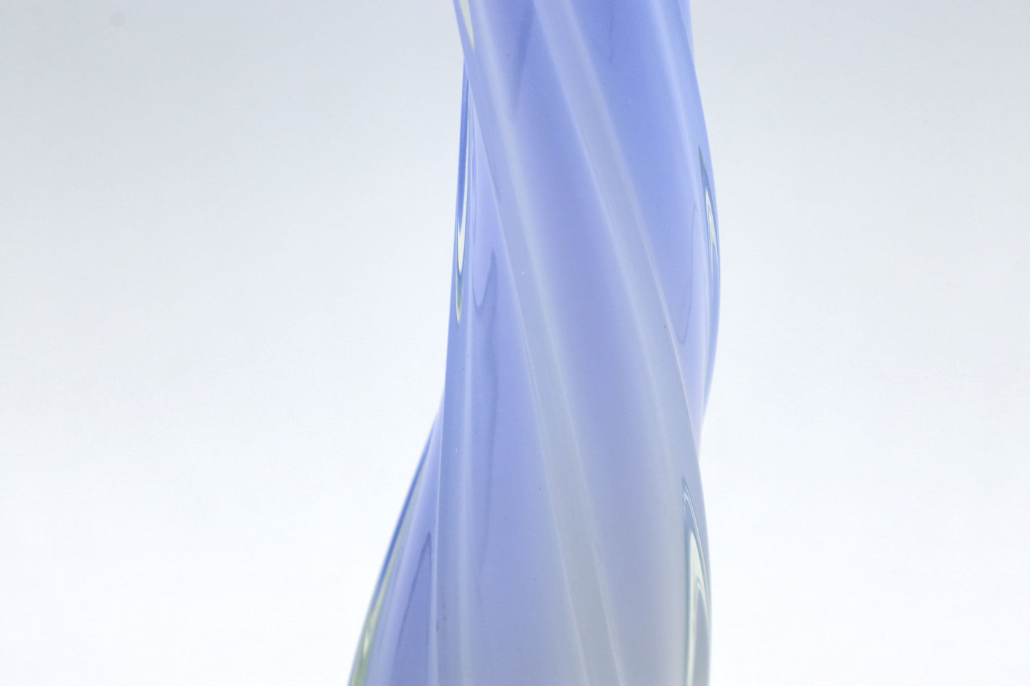 Vintage Murano Swirl Vase Purple Lavender Lilac Glass White Frosted Glass Opaline Glass Danish Pastel Barovier Toso Tonelli Lattimo Filigrana