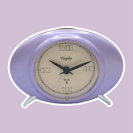 Vintage Alarm Clock Lilac 80s 90s Postmodern Clock Space Age Design Alarm Clock 80s Memphis Milano Sottsass 1980 1980s 80s