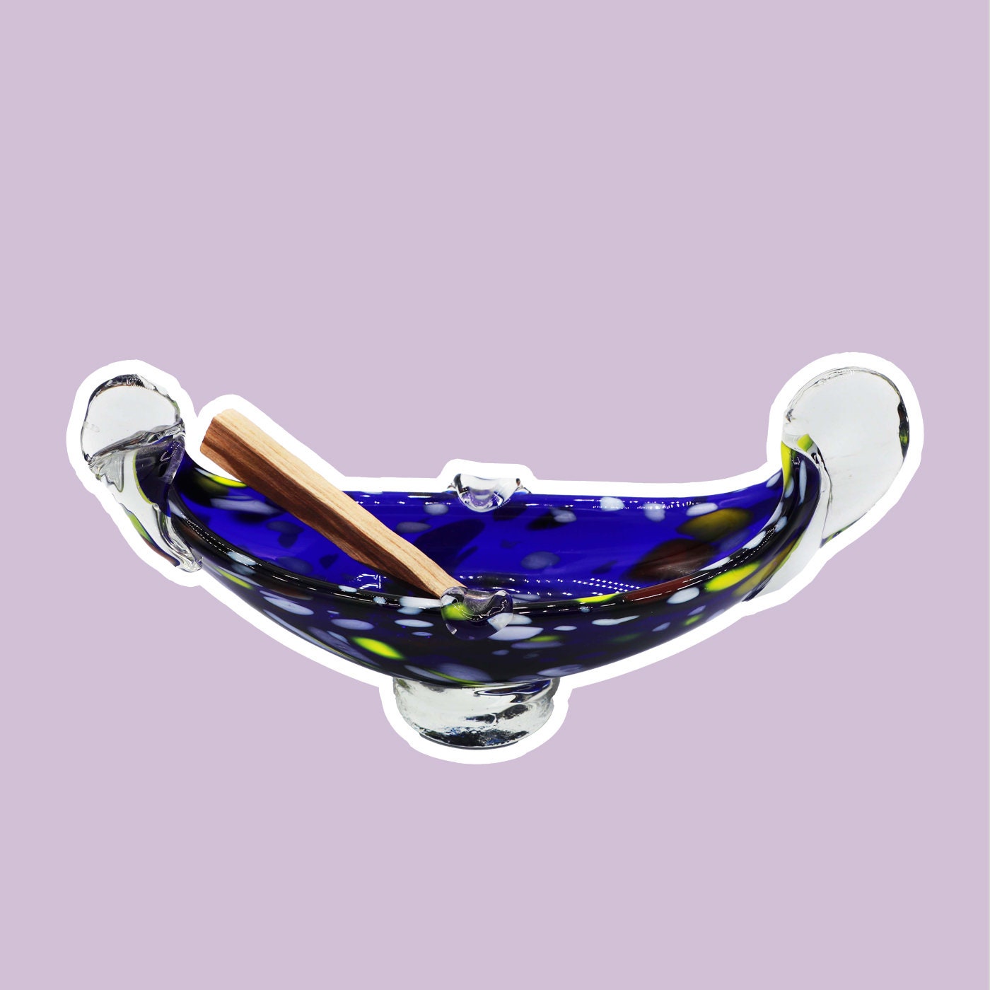 vintage Murano Cendrier Gondola Dish Bowl 1970 Gondola Seguso Cobalt Outremer Bleu Verre Technique Lourde Italie 70s 70s 1970