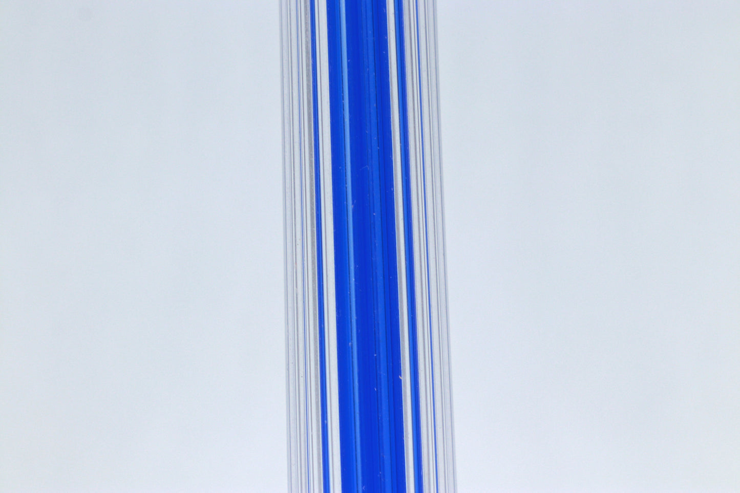 Vintage Glass Candlestick IVV Italy Postmodern Industria Vetraria Valdarnese Ultramarine Blue 80s 90s Memphis Milano Candlestick