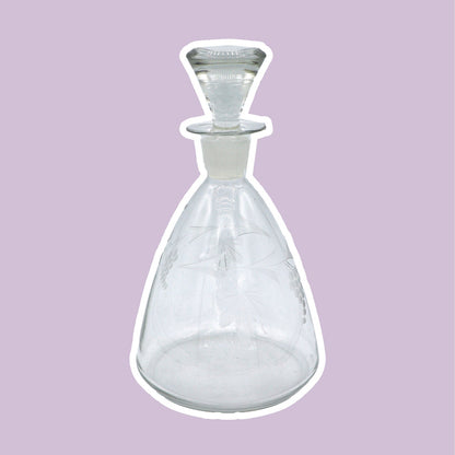 carafe à décanter à vin vintage verre du milieu du siècle