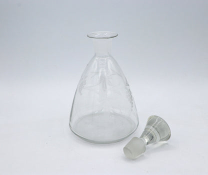 Vintage Wine Decanter Carafe Mid Century Glass