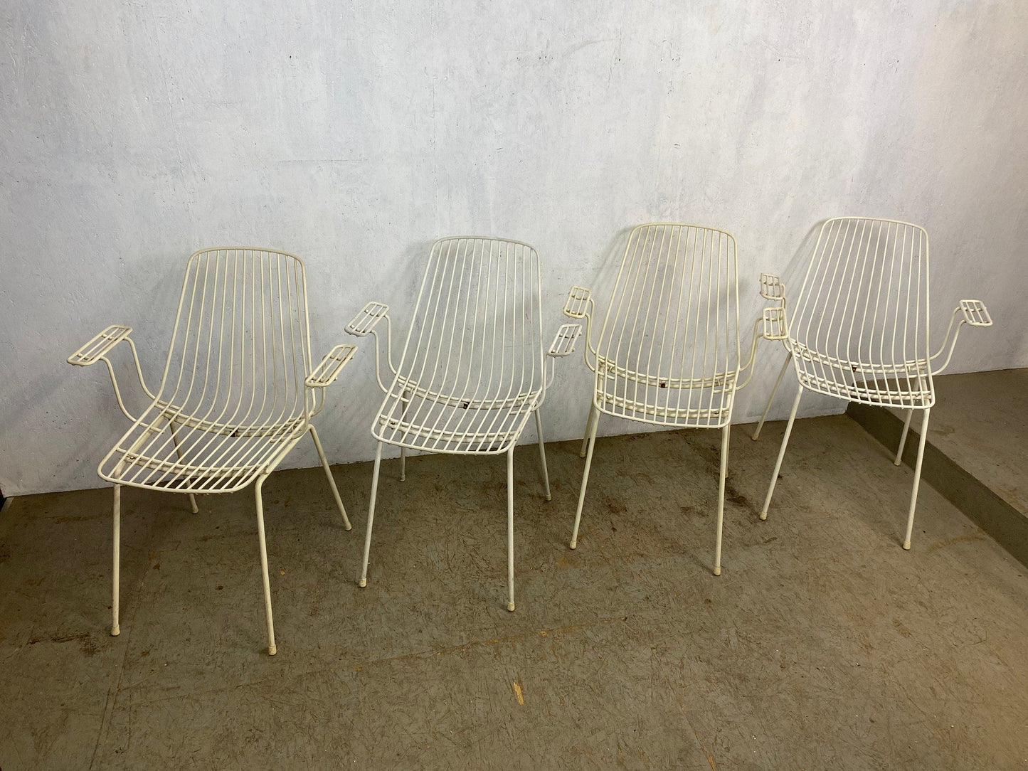 Four iconic garden chairs from the 50s vintage