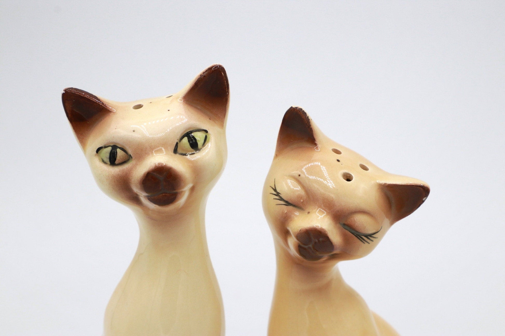 Vintage Paar Salz Pfeffer Streuer Katze 50er 1950s Mid Century Keramik Holt Howard Siamese Handbemalt - 2nd home