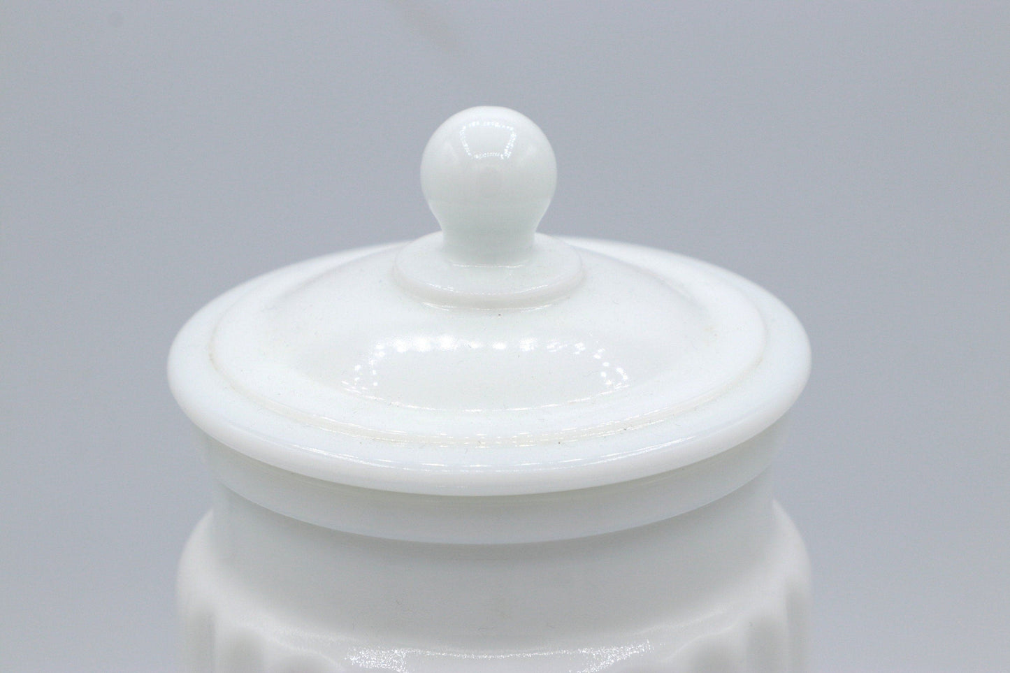 Vintage glass lidded tin candy dish around 1980 frosted glass white opal glass opaline lidded tin box Italy