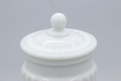 Vintage glass lidded tin candy dish around 1980 frosted glass white opal glass opaline lidded tin box Italy