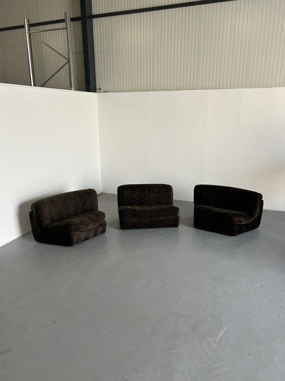 Modular sofa in Mid-Century Modern style by Vladimir Kagan, attributed to Wittmann, Austria / 1970s Sectional serpentine sofa Vintage