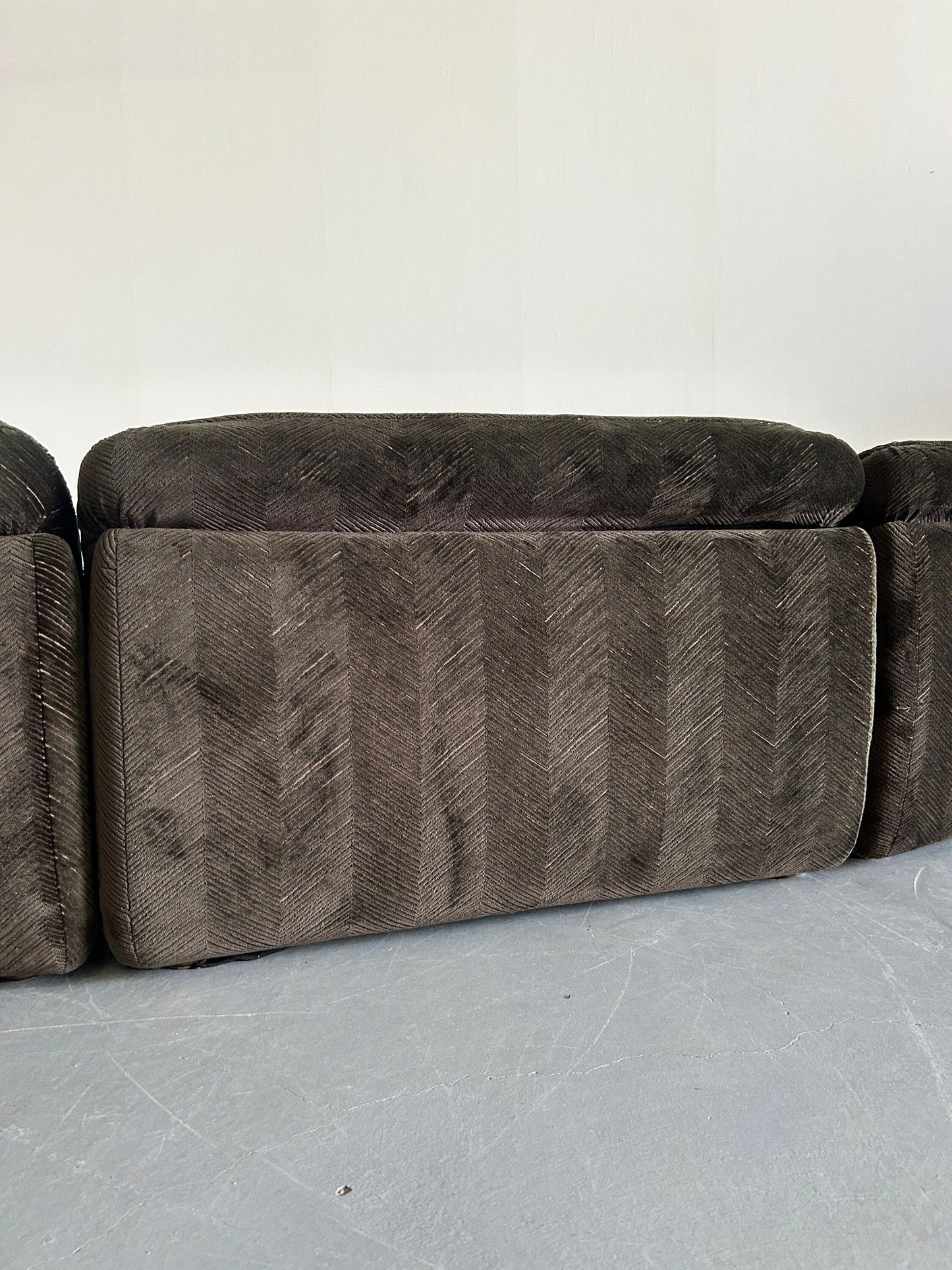 Modulares Sofa im Mid-Century Modern Stil von Vladimir Kagan, zugeschrieben Wittmann, Österreich / 1970er Jahre Sektionales Serpentinen-Sofa Vintage