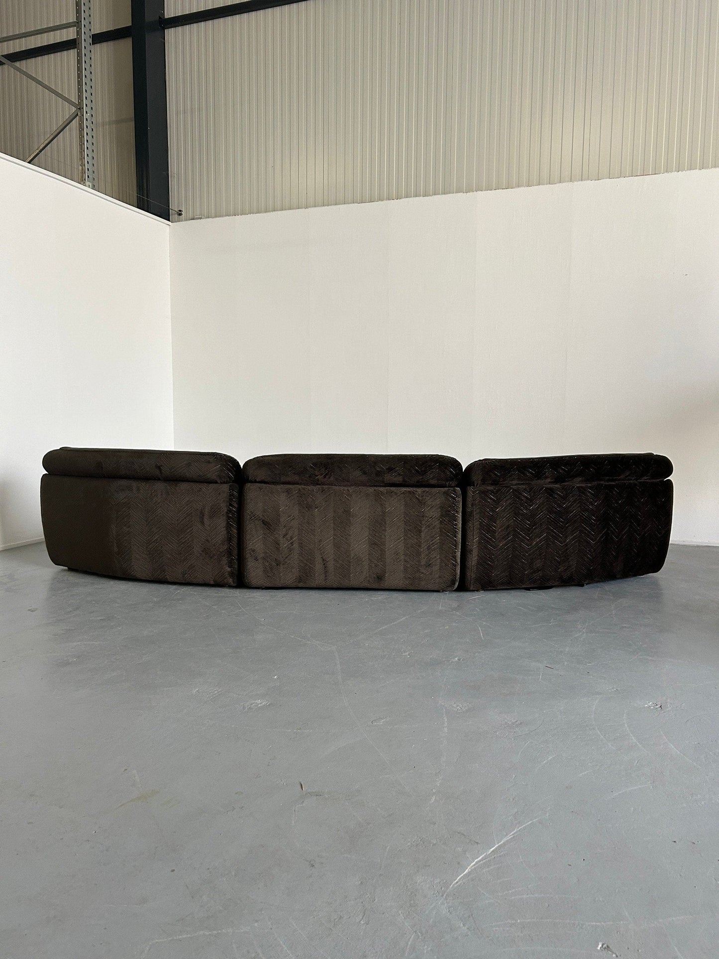 Modulares Sofa im Mid-Century Modern Stil von Vladimir Kagan, zugeschrieben Wittmann, Österreich / 1970er Jahre Sektionales Serpentinen-Sofa Vintage