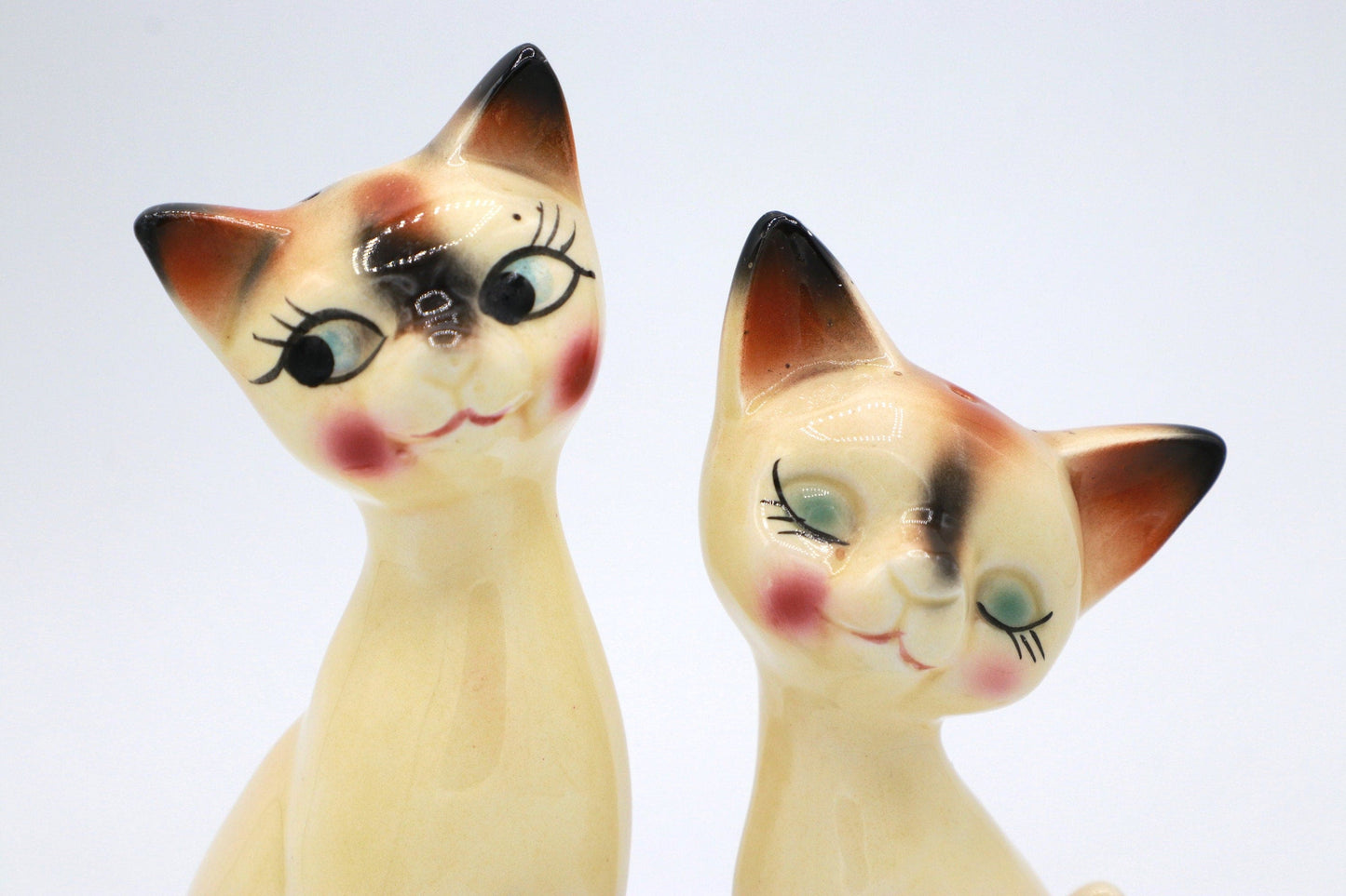 Vintage Paar Salz Pfeffer Streuer Katze 50er 1950s Mid Century Keramik Holt Howard Siamese Handbemalt - 2nd home