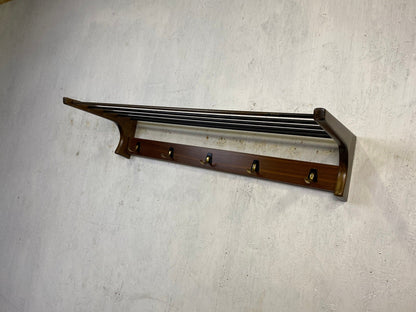 Classic Mid Century Coat Rack with Hat Rack Vintage