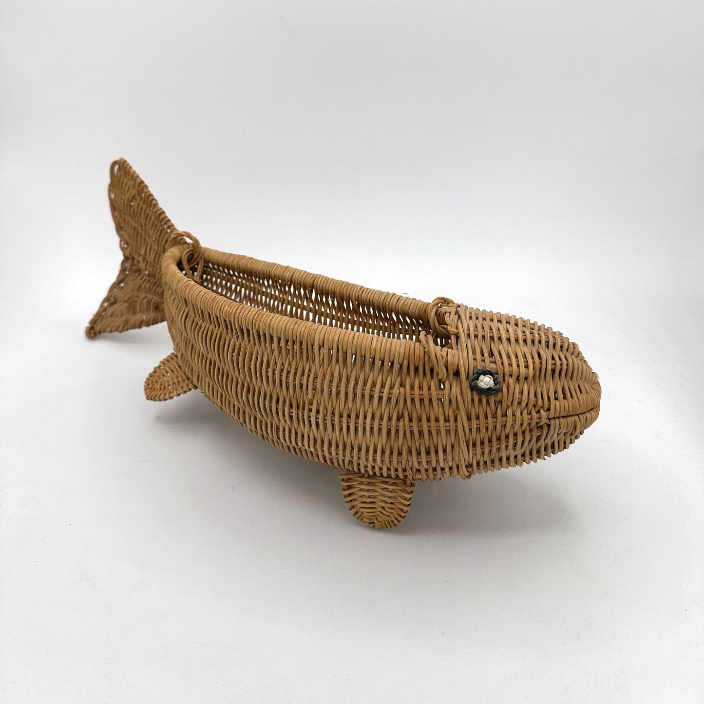 Bast Schale Fisch - Rattan Blumenampel Vintage - 2nd home