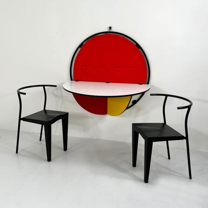 Table murale pliante Rudy par Giorgio Manzali pour Bonaldo Italie, vintage 1980