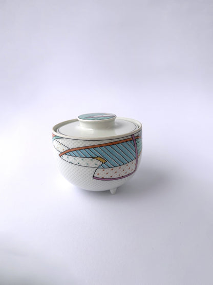 boîte de canette en porcelaine vintage Rosenthal Studio Line Series New Wave Tapio Wirkkala Postmodern Memphis Sugar Container 1980 1990 Dorothy Hafner