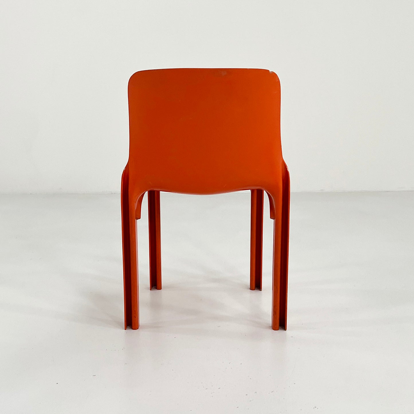 Orange Selene Stuhl von Vico Magistretti für Artemide, 1970er Vintage - 2nd home