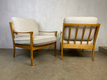 Two Rate Mid Century Designer Armchairs by Karl Nothhelfer Vintage