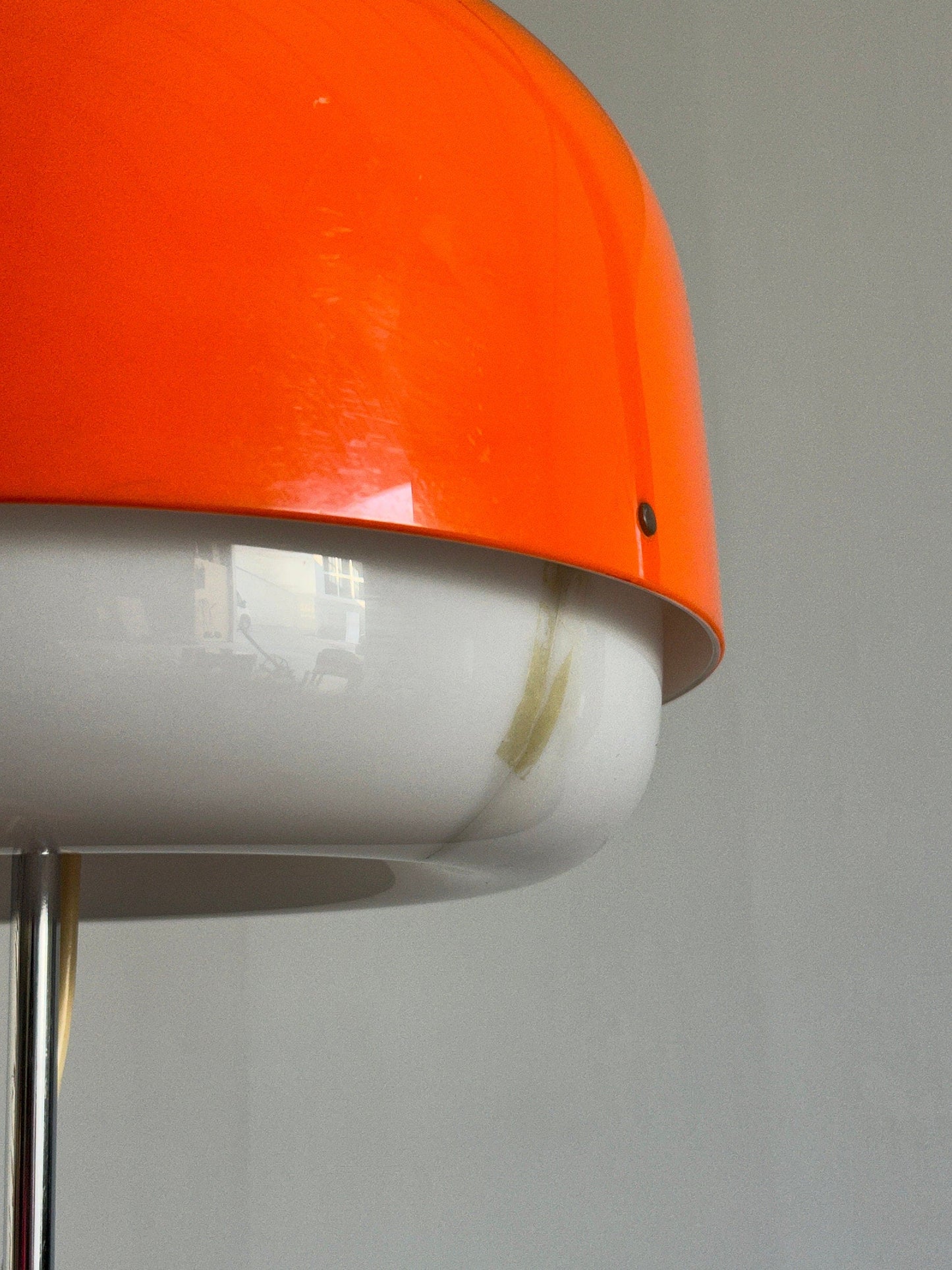 Lampadaire réglable aux champignons orange 'Medusa' conçu par Harvey Guzzini pour Meblo, Yougoslavie des années 1970 Vintage moderne du milieu du siècle