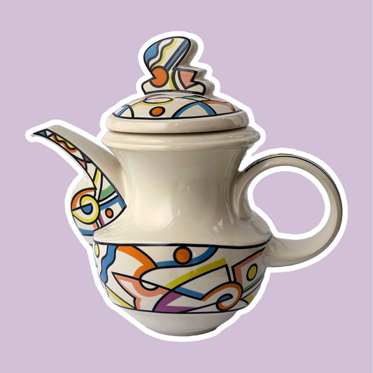 vintage Rosenthal Porcelain Jug Series Spirit Memphis Milano Postmodern Design Dorothy Hafner Allemagne 80s 90s Thé Café