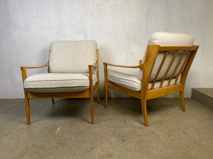 Two Rate Mid Century Designer Armchairs by Karl Nothhelfer Vintage