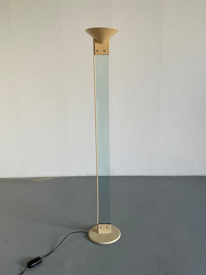 Postmodern Memphis Italian Glass Floor Lamp by Max Baguera for Lamperti, 1970s Italy Vintage