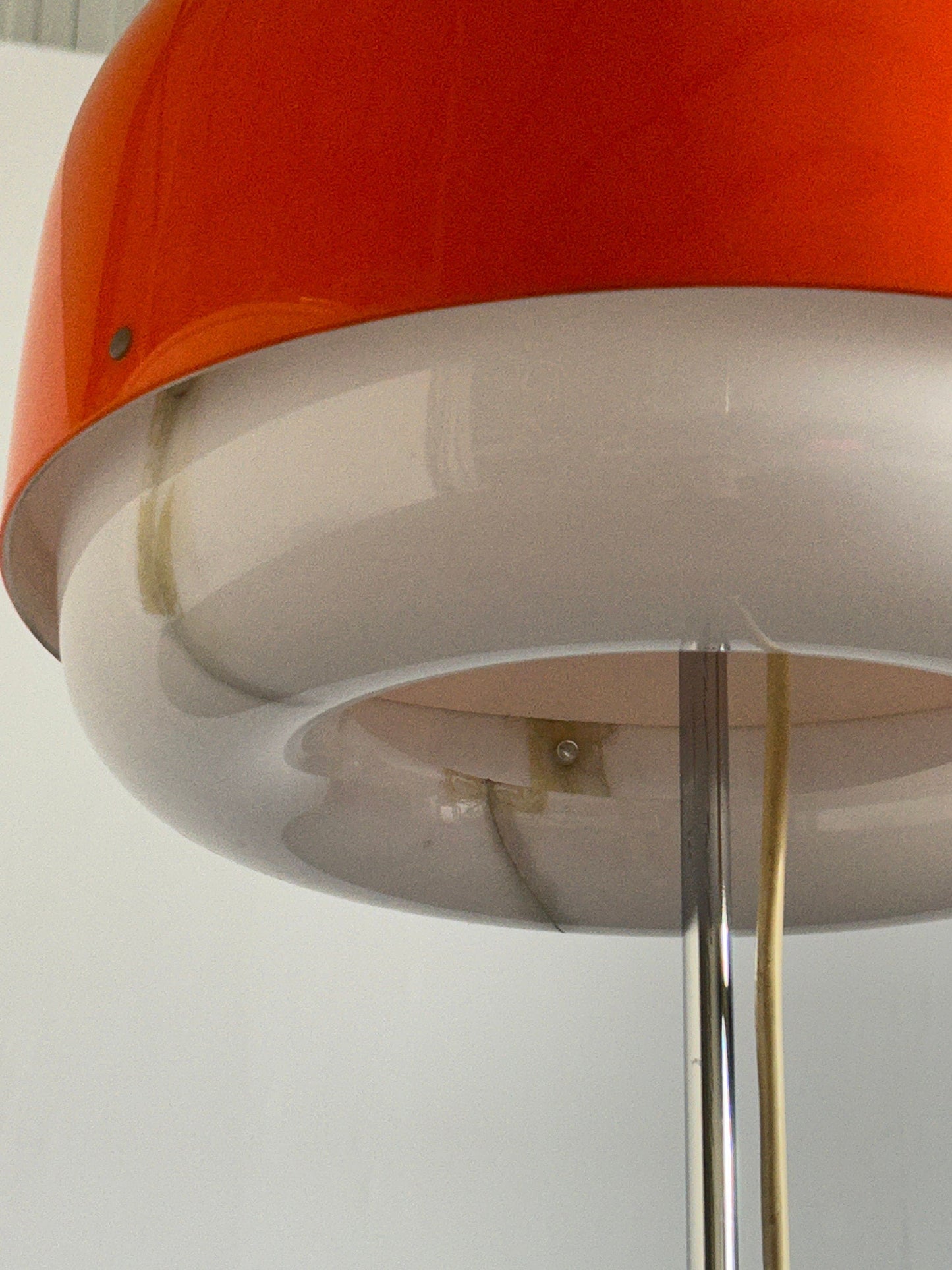 Lampadaire réglable aux champignons orange 'Medusa' conçu par Harvey Guzzini pour Meblo, Yougoslavie des années 1970 Vintage moderne du milieu du siècle