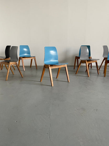 Stackable Mid-Century Modern Dining Chairs, Adam Stegner for Pagholz Flötotto, 1960s Vintage