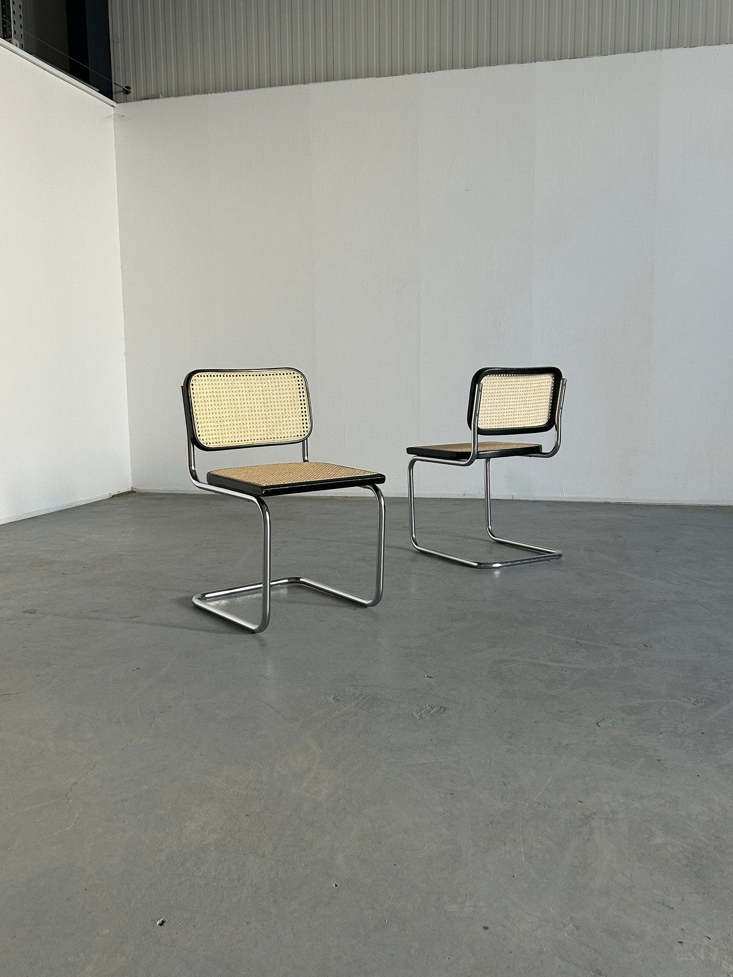 Set of 2 Cesca Mid Century Italian Cantilever Chair / Marcel Breuer B32 Italian Chair / Bauhaus Design / Thonet Mundus Vintage