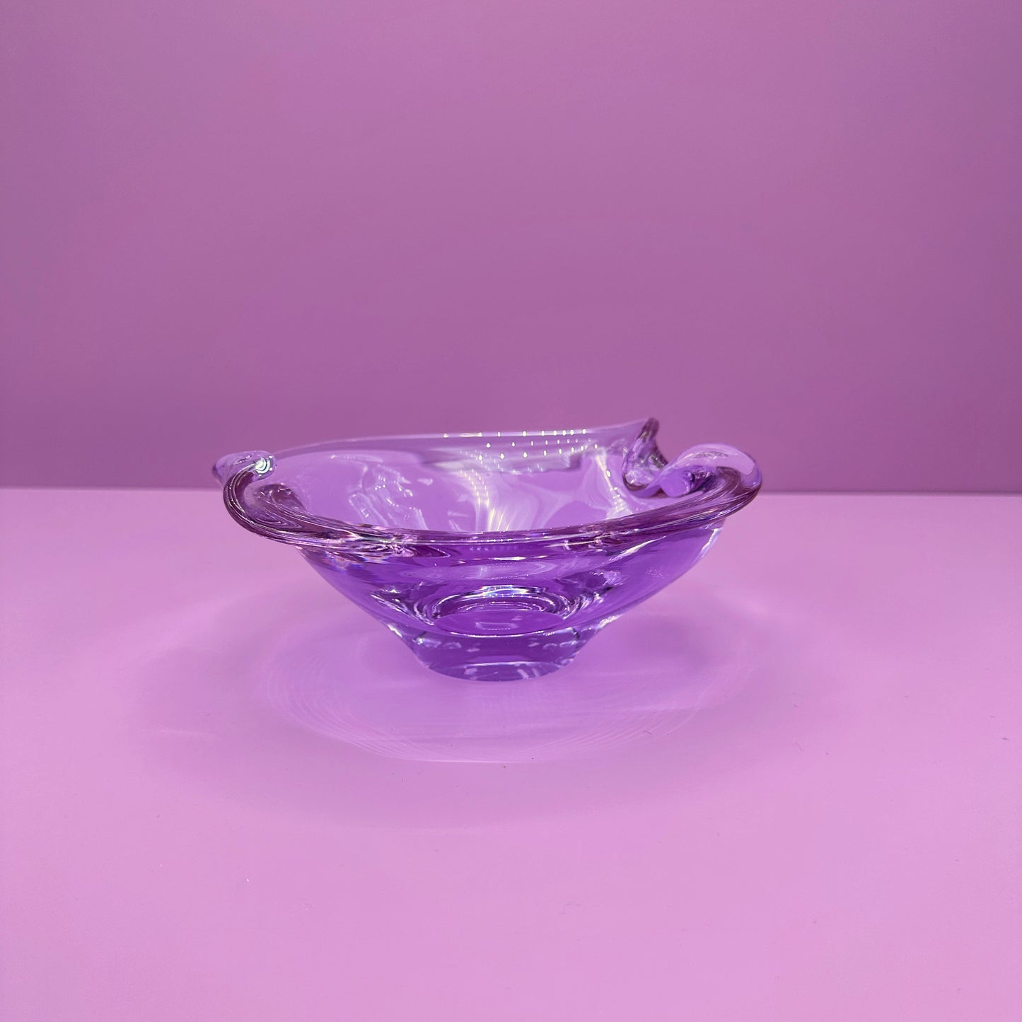 Bowl Ashtray Alexandrite Bohemia Czech CZ Neodymium Glass Mid Century Sklo Union Zelezny Brod ZBS Miroslav Klinger 1950s 50s