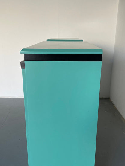 Set of 2 Postmodern Memphis Style Mint Green Bar Cabinets by KAPO Möbelwerkstätten, 1980s Austria Vintage