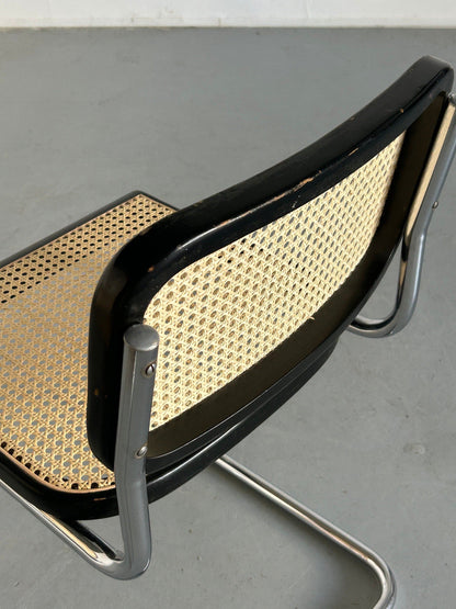 Set von 2 Cesca Mid Century Italian Cantilever Chair / Marcel Breuer B32 Italian Chair / Bauhaus Design / Thonet Mundus Vintage