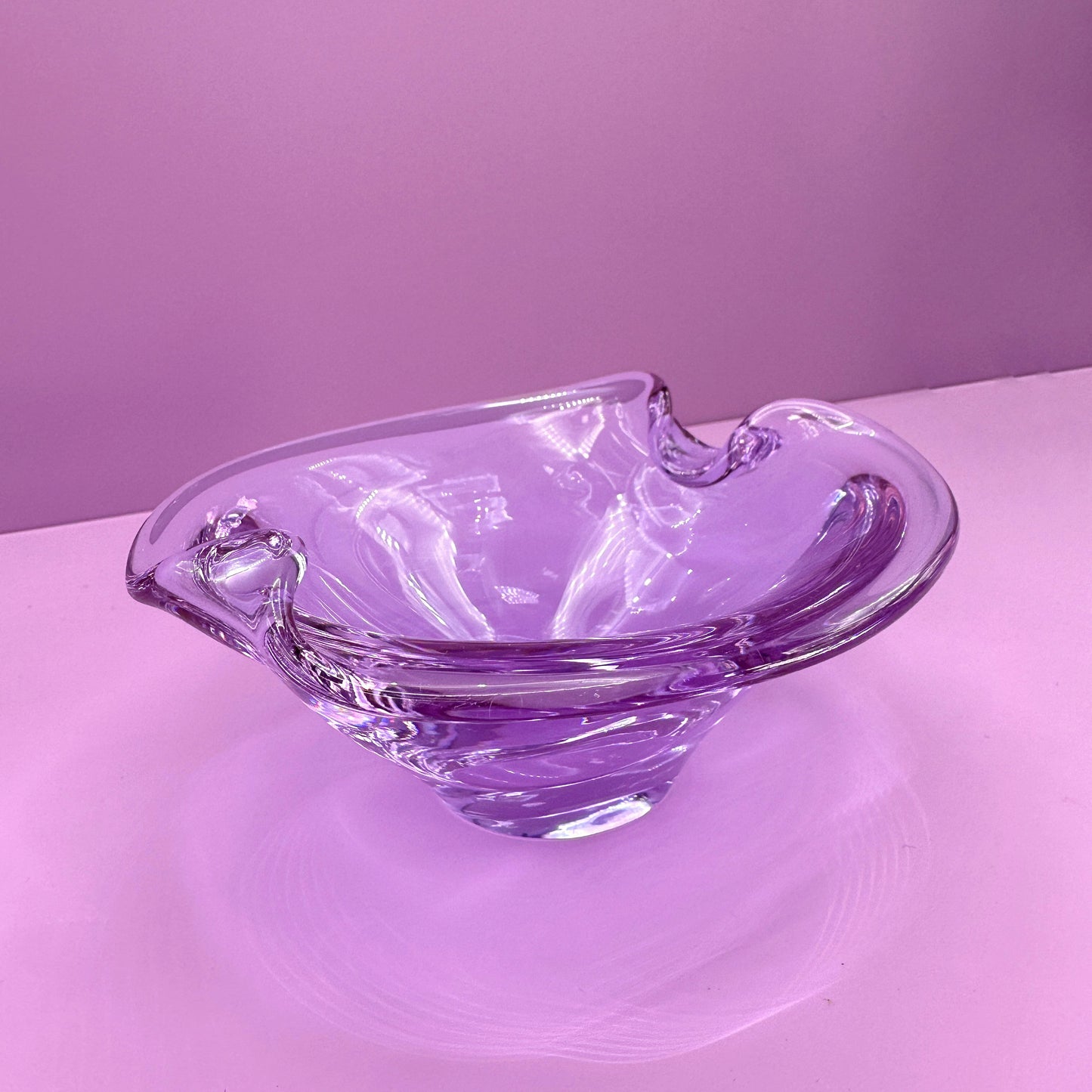 Bowl Ashtray Alexandrite Bohemia Czech CZ Neodymium Glass Mid Century Sklo Union Zelezny Brod ZBS Miroslav Klinger 1950s 50s