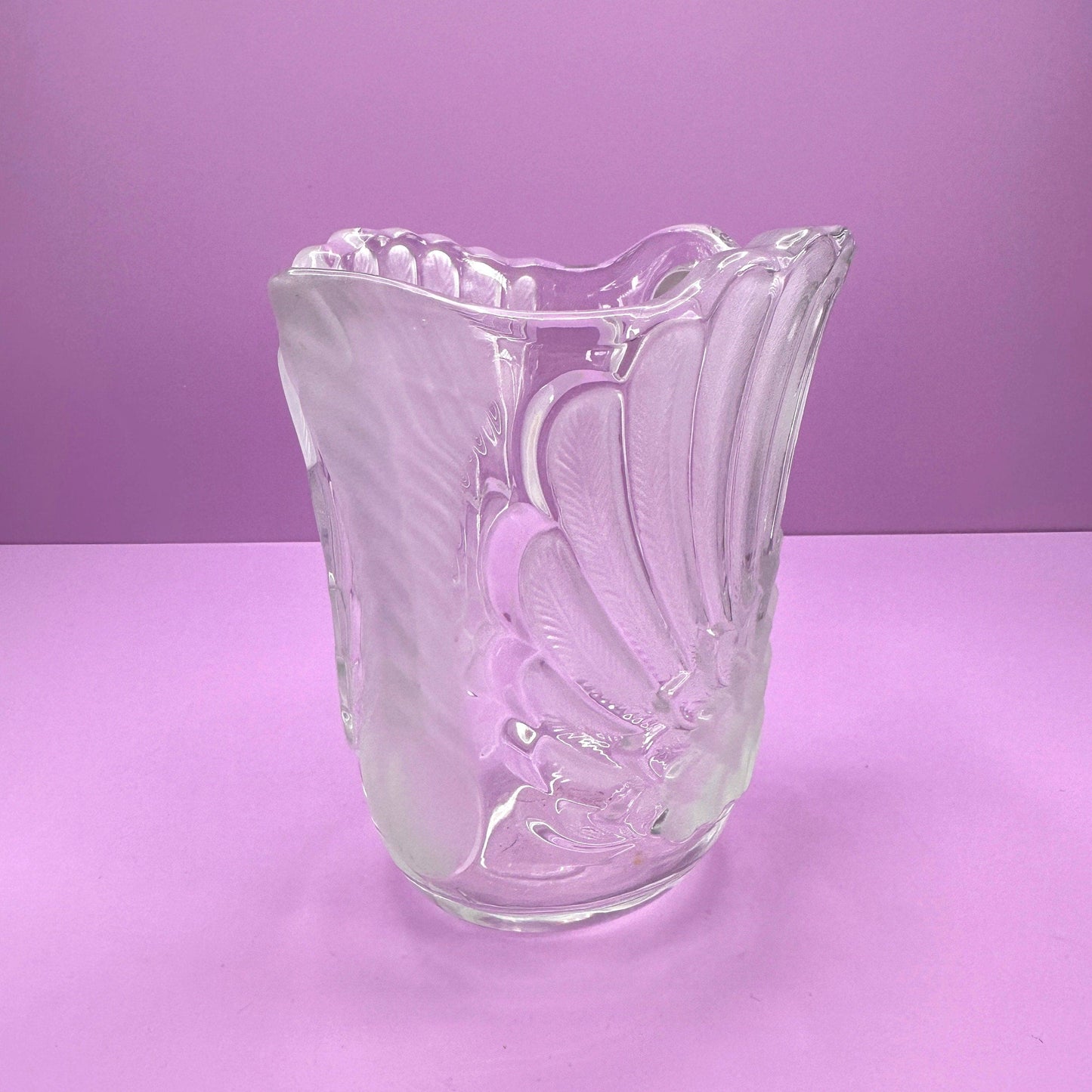 Vintage Walther Glass Carafe Art Deco Revival Swan 80s 1980 Juice Water Glass Jug