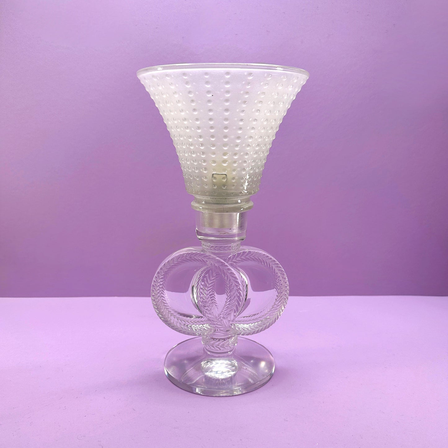 Lampe de table Murano VERRE Swirl Barovier et Toso Venini Vignelli Vistosi Peill Putzler années 60 1960 années 70 Lattimo Filigrana vintage