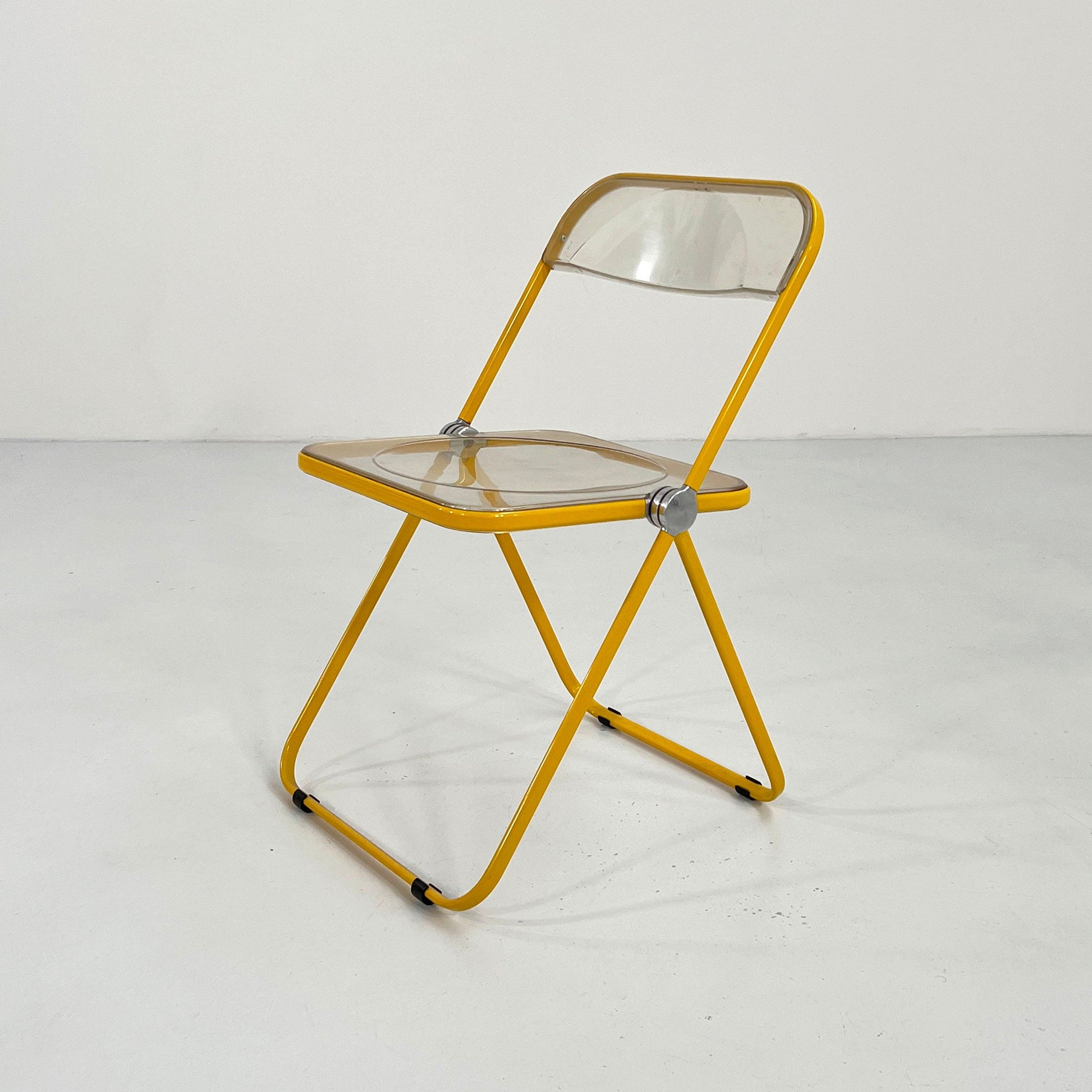 Yellow Frame Plia Folding Chair by Giancarlo Piretti for Anonima Castelli, 1960s - 2nd home