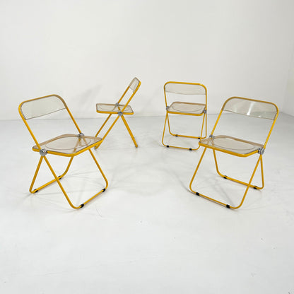 Yellow Frame Plia Folding Chair by Giancarlo Piretti for Anonima Castelli, 1960s - 2nd home