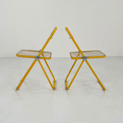 Yellow Frame Plia Folding Chair by Giancarlo Piretti for Anonima Castelli, 1960s - 2nd home