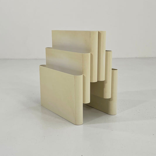 Porte-revues Blanc par Giotto Stoppino pour Kartell, 1970s