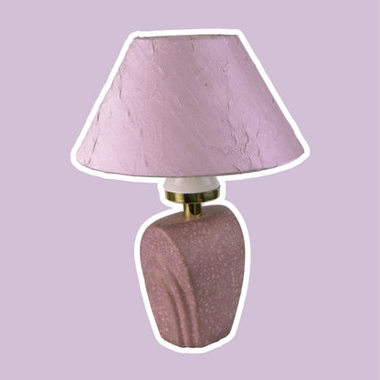 Vintage 80s table lamp purple violet lilac Peill Putzler memphis geometric postmodern art deco revival