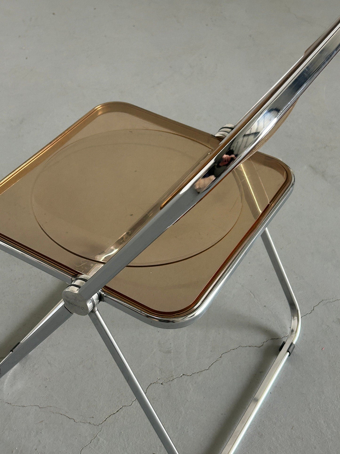 Plia folding chair by Giancarlo Piretti for Castelli / Italian Space Age / 1960s Vintage