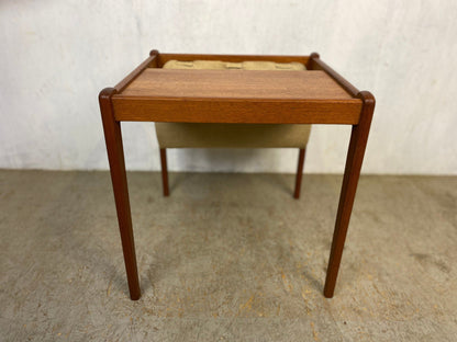 Filigree newspaper table in teak Made in Denmark Vintage