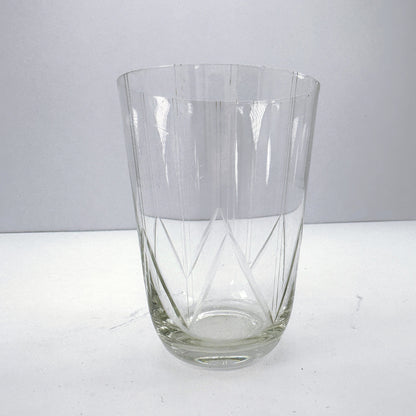 6x Vintage Glasses Mid Century Finely Cut Water Glasses Drinking Glasses 1950 50s Modernist Drinking Glass