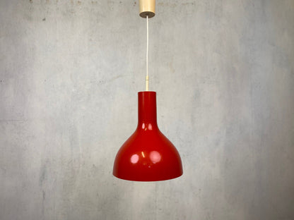 Great Space Age pendant lamp in bright red vintage