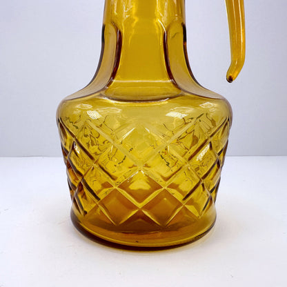 Carafe en verre italien jaune années 1970 Jug Juice Carafe Water Carafe 1970 70s 70s Brutalist 1960 60s