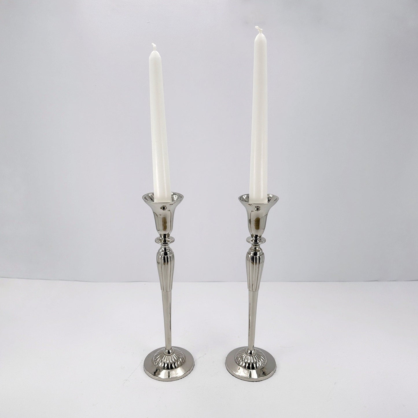 2 silver plated candlesticks 80s classic candle holder candlestick silver metal