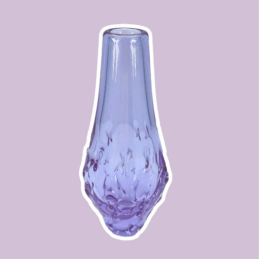 Vase Alexandrite du milieu du siècle Miroslav Klinger ZBS Bohême Verre tchèque Néodyme Zelezny Brod Železnobrodské sklárny