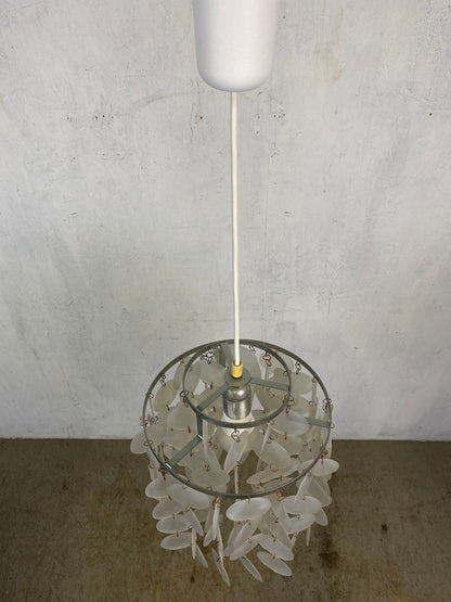 Alte Fun Lampe mit Kunststoffplättchen in Perlmutt Optik Vintage