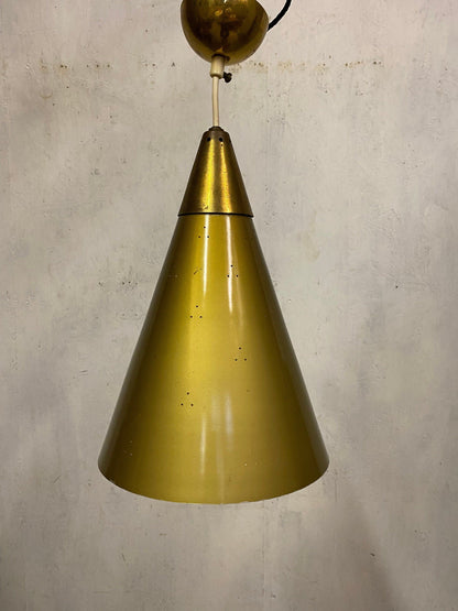 Edle Mid Century Pendelleuchte im Stil von Paavo Tynell Vintage