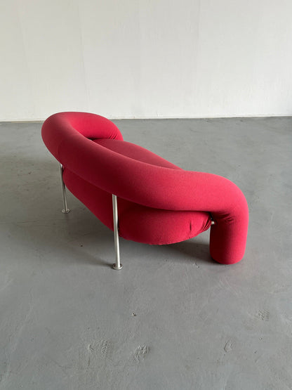 Sculptural cane sofa by Anna and Carlo Bartoli for Rossi di Albizzate, Italy, 1990s vintage